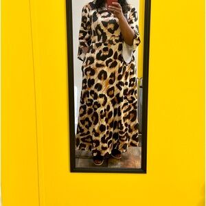 Leopard print dress. I had it altered down to a size XL or 14.